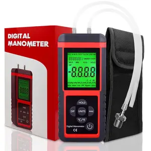 Manometer, Professional Air  Meter, Dual-Port HVAC Digital Manometers Gas  Tester Differential Gauge