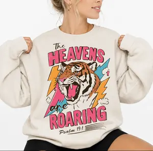 The Heavens are Roaring Psalm 19:1 Sweatshirt, Bible Verse Tee, Faith Sayings, Boho Style Bible Quotes Shirt, Jesus Apparel Hoodie Printed