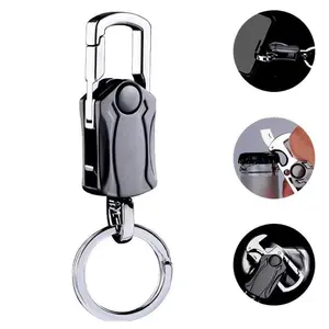 Creative Finger Spinner Multi-Function Men's Waist Keychain, Four-In-One Car Key Holder, Knife, Phone Stand, Bottle Opener, Metal Key Ring