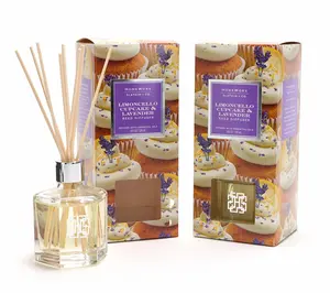 HomeWorx by Slatkin + Co. S/2 Lavender Limon Cupcake Reed Diffusers
