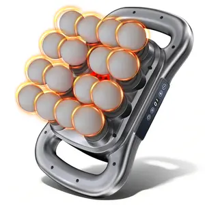 16-Head Massage Gun Deep Tissue Relief,Powerful Massage Machine for Back Pain,Muscle Recovery,9 Modes,9 Intensity Levels Adjustable,TherapyTool for Circulation&Rehab,Quiet Anxiety Relief Gadget for Stress, Gym Office Home Use, Perfect Gift for Men&Women