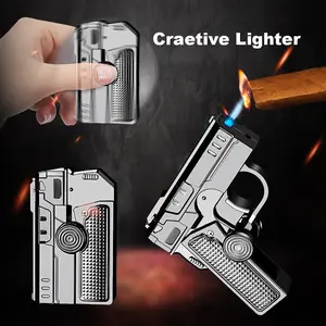 Craetive Fingertip Ratating Lighter.Butane Lighter Refillable  Torch Lighter For Cooking (Butane Gas Not Included) Kitchen Utensils wind  proof