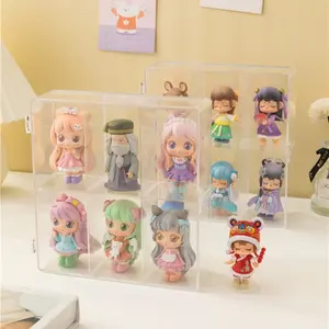 Blind box storage box, desk display stand for toys, tabletop storage box display rack, cabinet dust cover, transparent holder for dolls