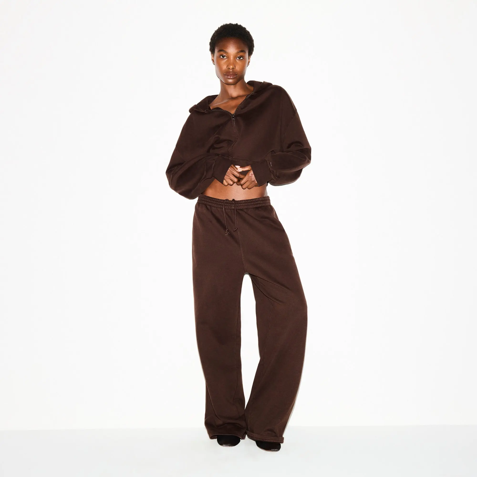 SKIMS BOYFRIEND FLEECE OVERSIZED STRAIGHT LEG PANT