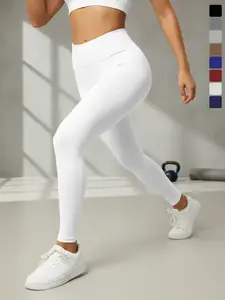 Women's High-Waisted Seamless Yoga Pants, High Waist Stretchy Athletic Anti-Slip Training Running Sports Tights, Comfortable Casual Wear for Fitness & Outdoor Activities, Sports Comfy Leggings, High Waisted Sportswear