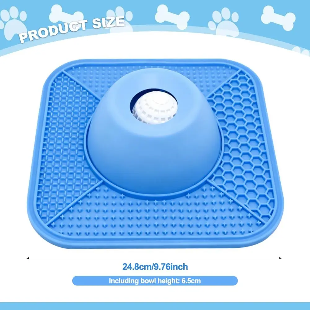 Slow Feeder Dog Lick Bowl for Bone Broth & Yogurt | Anti-Slip Treat Bowl, Interactive Dog Lick Bowl | Slow Feeder for Liquid Treats