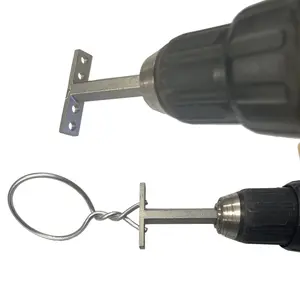 Keyfit Tools Wire Twister Fence Wire Twisting Tool Drill Power Installation Chain Link Wire Rebar Tie Up To 3/16" 7 gauge Wire