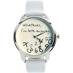 Full of attitude!"Whatever, I’m Late Anyway" Casual Couple's Watch