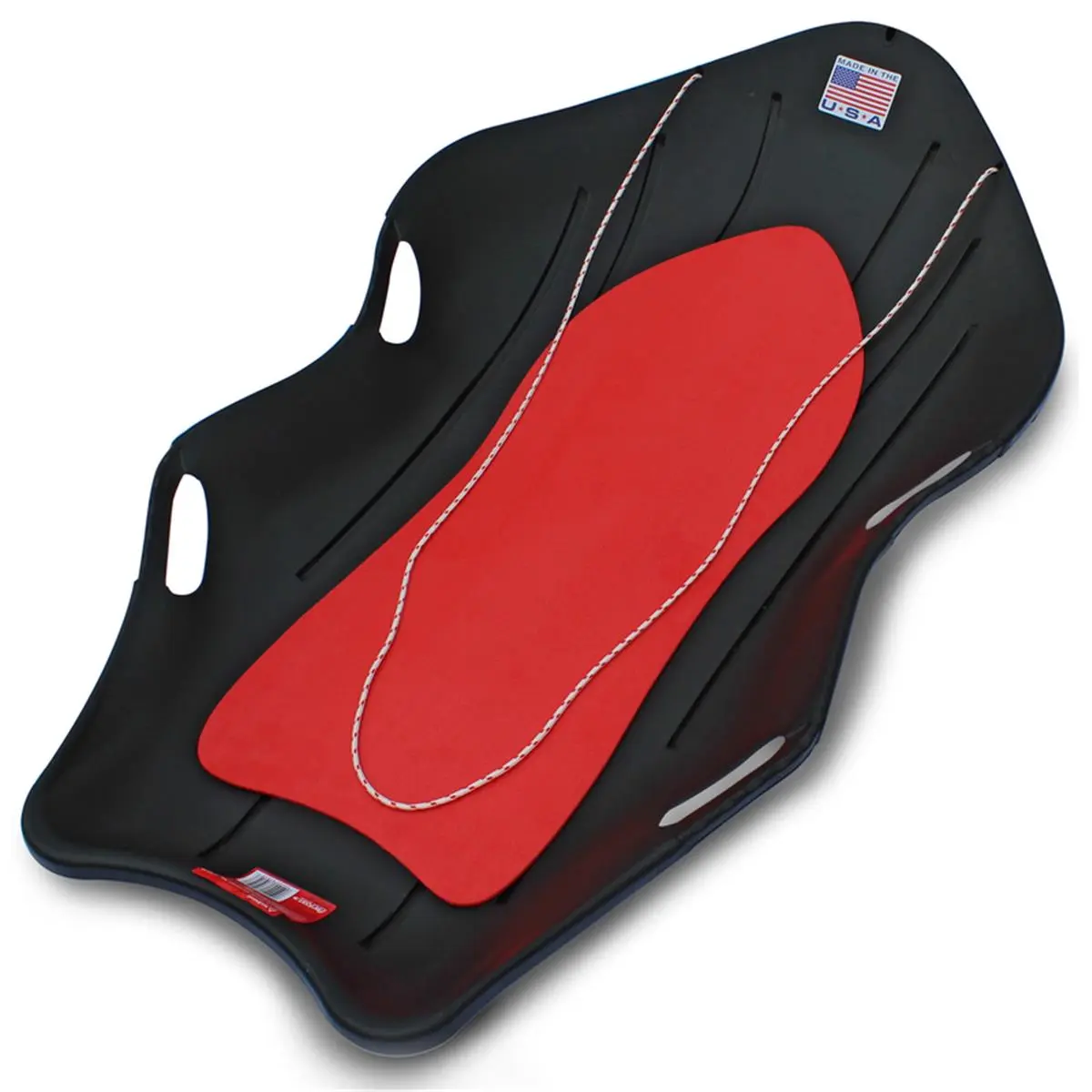 212 MAIN 48 in. Plastic Boat Sled - Modern Design, Cushioned Pad, Ages 4+ Winter Sports Sledding Equipment