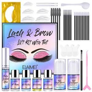 ELAIMEI Lash Lift Kit - Eyebrow Lamination Kit, Eyebrow Styling Kit, Eyelash Perm Kit, Professional Eyelash Curling Lash Extension & Eyebrow Lift 2-in-1 Kit, Eyelash Lift Kit Easy to Use at Home DIY & Salon, Lasts For 6-8 Weeks