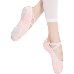 Canvas Ballet Shoes for Girls Dance Ballet Slippers Shoes(Toddler/Little/Big Kid/Women)