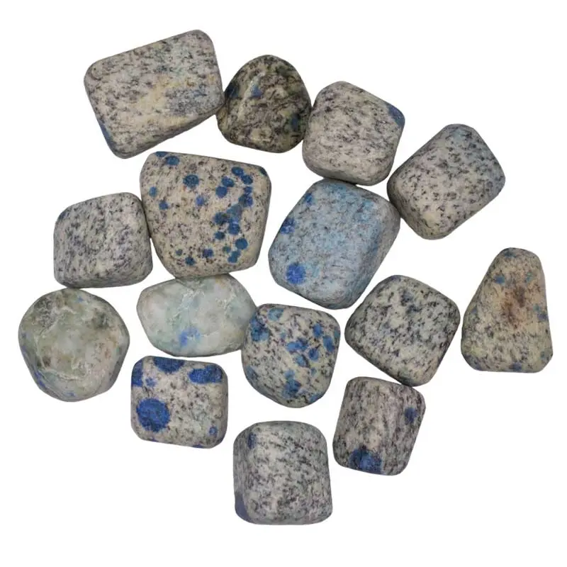 K2 Afghanite Tumbled Stones 1 lb — Bulk Azurite Granite Crystal