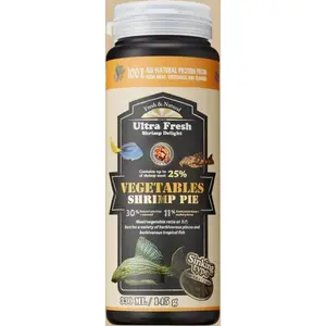 Spirulina & Algae Fish Food Wafers, Balanced Diet for Algae Eaters, Natural Color Enhancing Formula, Bottom Feeder Nutrition, Vegetable-Based Shrimp Pie, 5.11oz fish  pump