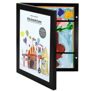 Americanflat Kids Art Frame 10x12.5 Front Loading with Mat for 8.5x11 Artwork Durable Design for Easy Display and Hanging