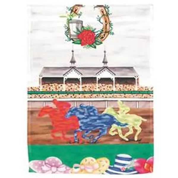 Dicksons M070202 Flag Derby Day Polyester Flag Backdrop, 30x44in Festive & Party Home Decor Banner, Western Party Decor, Party Decor
