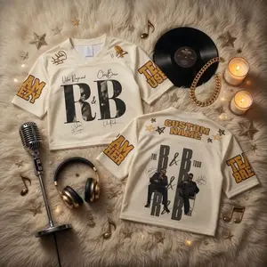 Personalized R&B Crop Top Jersey – Trendy Custom R&B Concert Fan Top