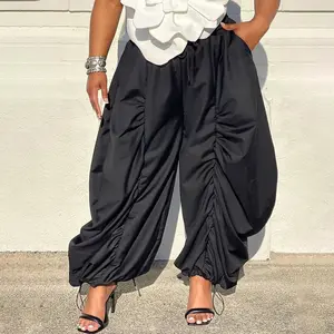 Drawstring Streetwear Parachute Pant