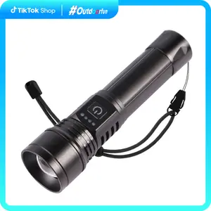 Dealsforyouday High Lumens LED Flashlight for Survival Supplies - Charged Display, Adjustable Zoomable Beam, 5 Modes, Waterproof Tactical Flashlight for Emergencies, Camping & Outdoor Use