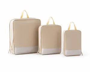 Portable Travel stroage bag set 3 pck for clothing,shirts,sweatshirts,undergarments perfect Compression lightweight packing cubes for travel storage