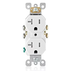 20 Amp 125 V Tamper Resistant Duplex Outlet/Receptacle, White (1-Pack) T5820-WS Leviton