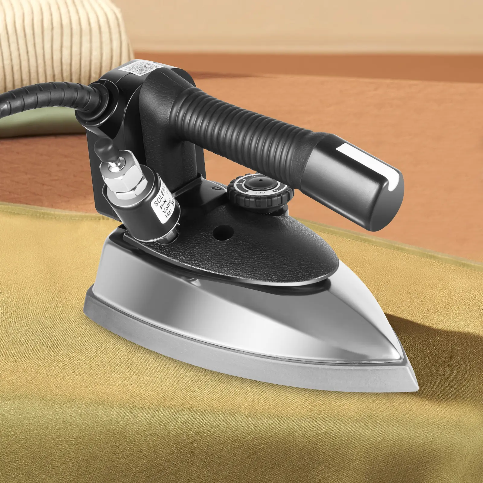 CNCEST 1200W Power Electric Steam Iron - Household Appliance with Large Water Tank, Adjustable Temp, Dual Dry Function, Titanium-Plated Plate, Cord, High-Power & Multi-Function Ironing Systems (Ideal for Garment Factories), 21*12*13Cm/8.27*4.72*5.12Inch,