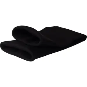 Ribbing Knit Fabric, for Ribed Cuffs Material for Jacket Pants Sweaters Sewing (Tubular Black, 16x3.5in)