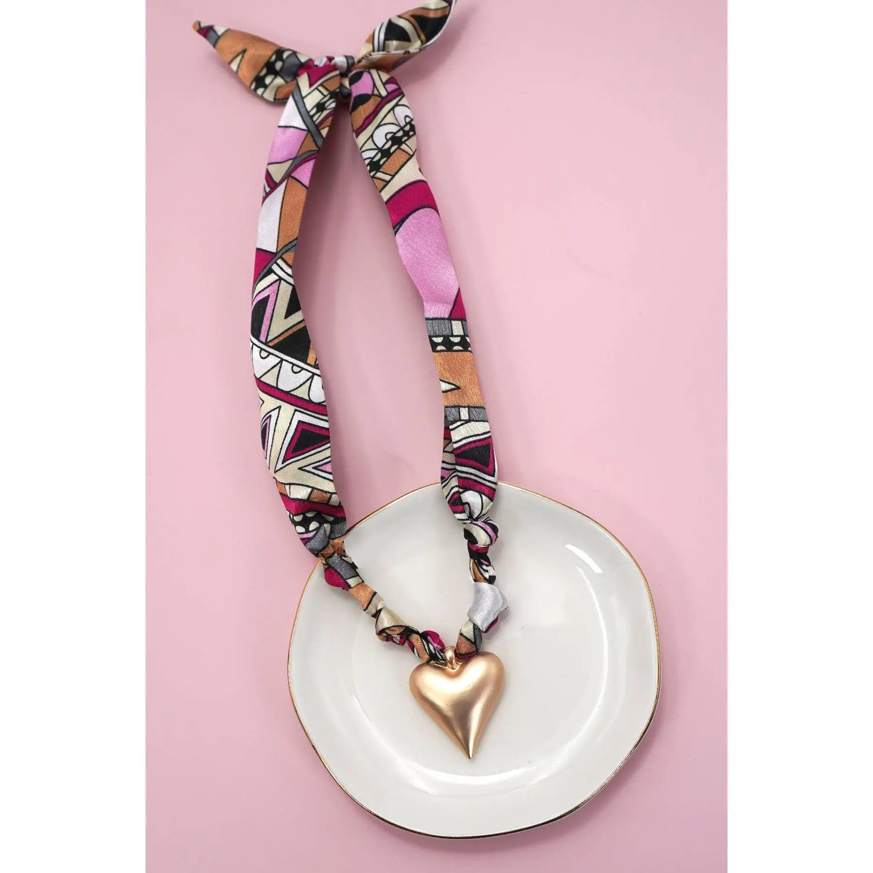 Handmade Scarf Charm Necklace