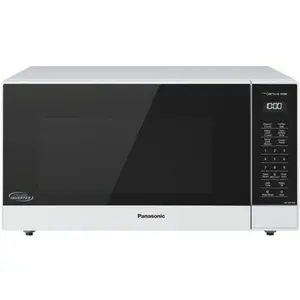 Panasonic NN-SN74PW 1.6 cu ft. 1250W White Body & Door 5 Button Panel Child Lock Microwave