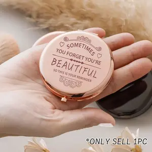 Personalized Gift for Women Girls Her Custom Gifts for Adult Teen, Inspirational Compact Mirror for Birthday Gift Graduation Gift Mother's Day Basket Stuffers Gift for Her