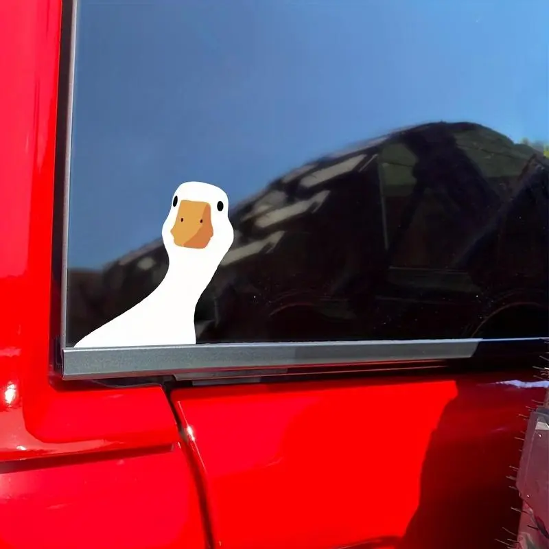 Cute Cartoon Duck Pattern Car Sticker, Car Decorative Sticker, Car Door Window Decal, Car Decals, Universal Car Exterior Decoration Accessories, Vehicle Exterior Decoration, Car Decorations
