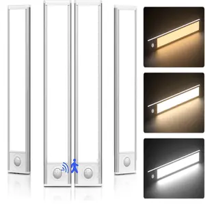 LED Under Cabinet Lights Motion Sensor 15.7inch, 1/2/4PACK Rechargeable Under Counter Light For Kitchen, Wireless Magnetic Night Lights Lighting Modes Adjustable Indoor Lighting lights bedroom