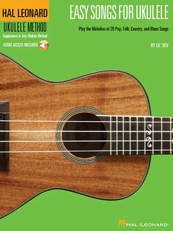 USED Book - Easy Songs for Ukulele - Hal Leonard Ukulele Method Book/Online Audio [With CD] by Lil' Rev (Paperback) - english