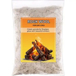 Gas Fireplace Glowing Embers,Fireplace Embers for Gas Log Sets, Rock Wool Embers for Indoor Gas Fireplace,Unvented Fireplace, (6 Oz) Bag
