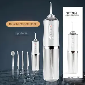 Portable Water Flosser for Deep Cleaning and Oral Irrigation, Rechargeable USB, 4 Modes, 360° Nozzle, Suitable for Home and Travel