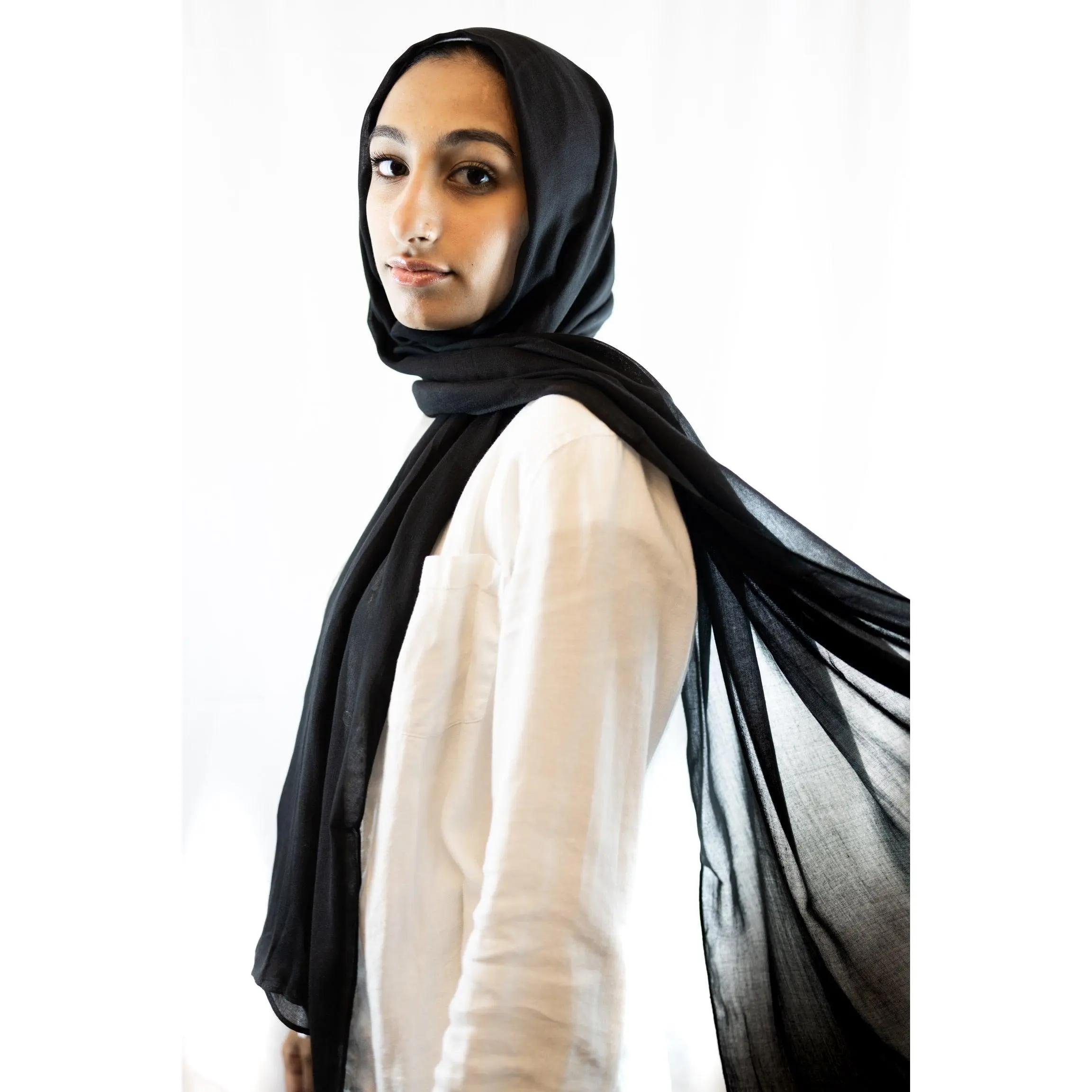 Yingxiu Love (Rayon/Cotton) Solid Color Hijabs (180cm×130cm)red classic long scarf wrap scarve scarf one piece Breathable Everyday Use