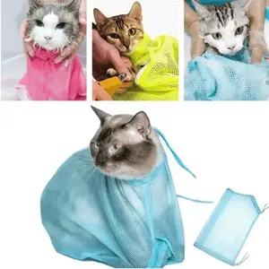 Cat Bathing Bag - Keeps Clean and Comfortable, Prevents Scratching - Easy and Quick Design, Suitable for Kittens and Adult Cats - Pet Grooming Accessory, Made of Soft Fabric, Secure Drawstring Closure