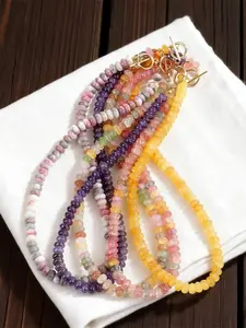 Boho Summer Cool Dopamine Sweet Style Colorful Artificial Crystal Beaded Adjustable Necklace, Elegant Perfect for Daily Wear and Events, Beaded Pendant Necklace