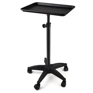 Salon Rolling Tray, Height Adjustable Tattoo Tray Rolling Cart, Storage Utility Trolley for Spa, Beauty Salon Service, Hairdresser Cart with Wheels