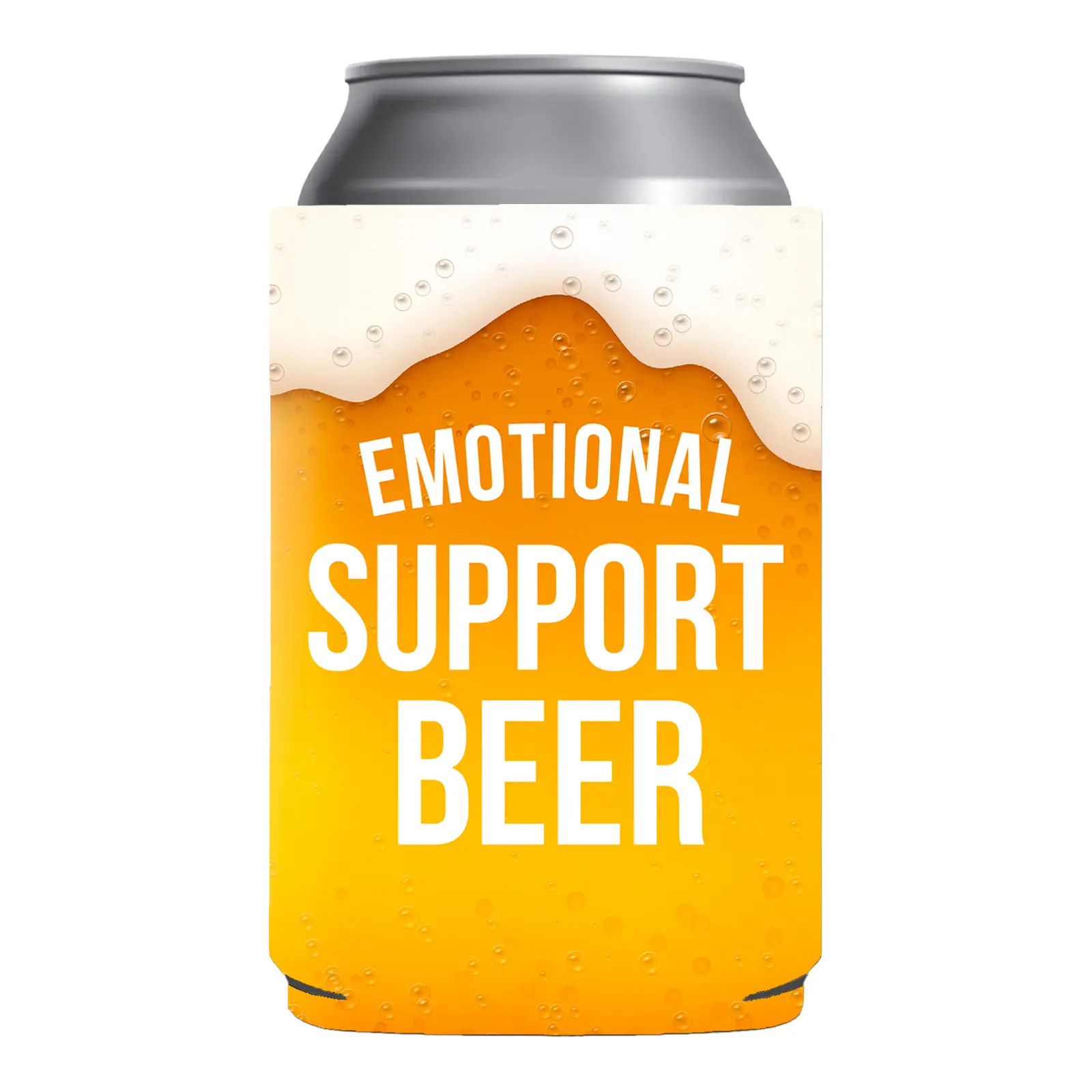 Funny Emotional Support beer Can sleeve holder Drinkware Mug Tumbler Cup Holder Bottles Cup Portable  Reusable Beach Beverage mens gifts