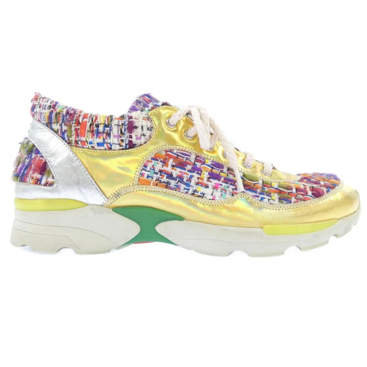 Pre-owned CHANEL Rubber Small Leather Goods Tennis Sneakers
