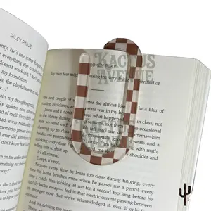 Neutral Checkered Jumbo Paperclip Teacher gift bookish gift for her