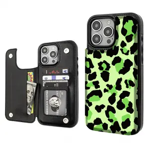 CAMO leopard print  Pattern Phone Cases Compatible For With iphone 17 16 15 14 13 12 PRO PLUS MAX AIR,Samsung PU Black Brown Pink Durable Flip High quality Leather Credit Card Bag Holder Mother Gift Wallet Shockproof Anti-Drop Full Protection Shell Cover