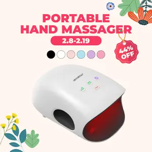 [Hot Selling] CINCOM Portable Hand Massager, Cordless, Advanced Airwave Technology, Customized Mode & Heating Function, Long-Lasting Battery Life, Auto-Off Feature, Perfect for Daily Relaxation, Comfort, White, Ideal Gift for Christmas & Birthday