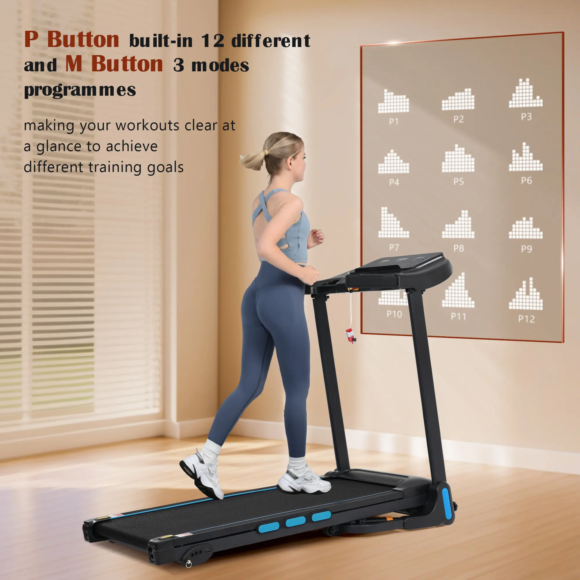 SAVEYOUR Foldable Treadmill for Home, Hydraulic Compact Design with Wide Belt, 3.5HP Quiet Motor, 350 lbs Capacity, Manual Incline, Bluetooth Speaker & USB Charger, Running, Home Fitness