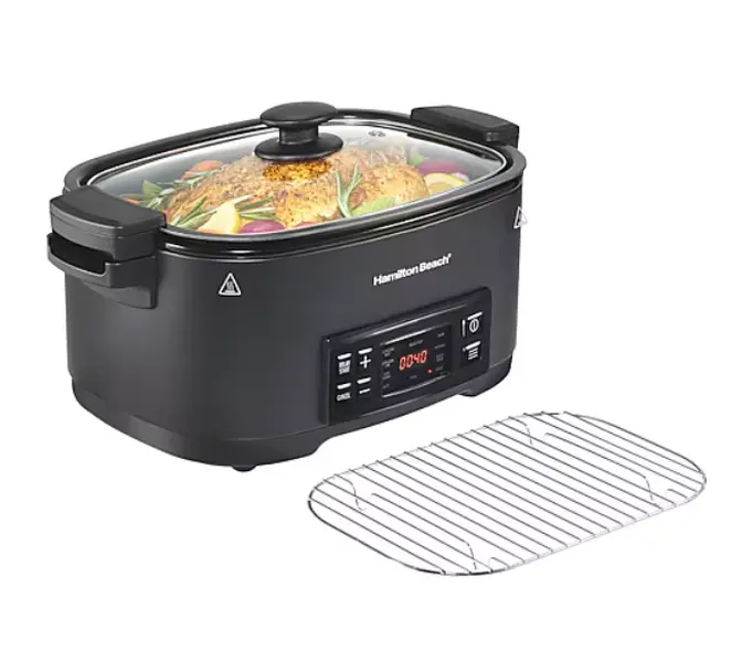 Hamilton Beach 6 Qt Slow Cooker. 9-in-1 Searing Pressure Cooks With Adjustable Temperature For Versatile Cooking, Easy To Use, Time-Saving And Easy To Clean