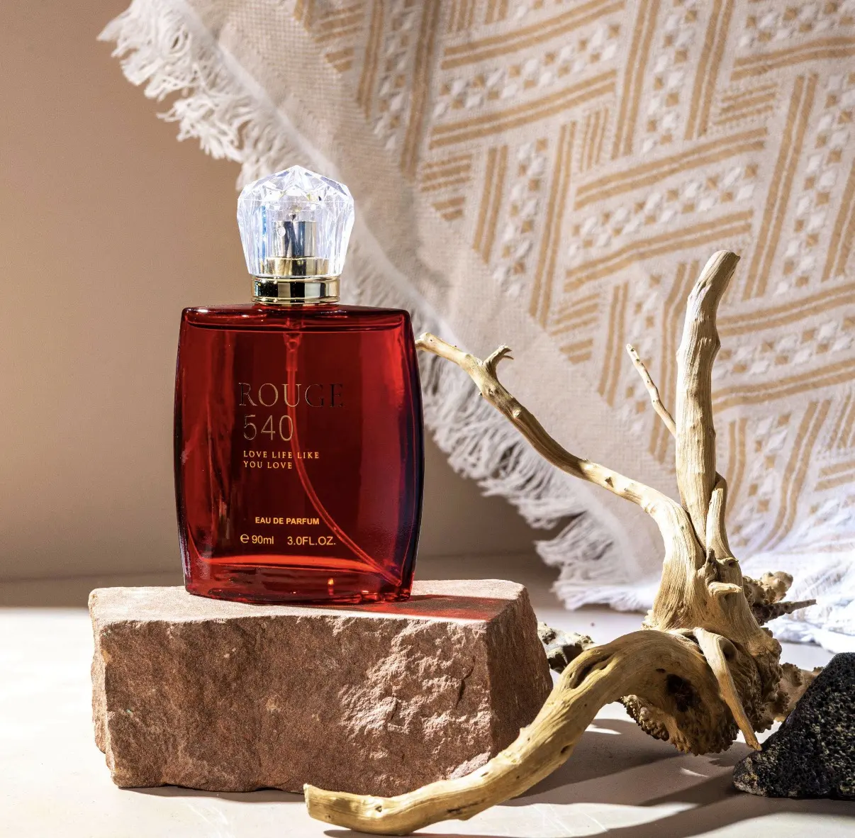 90ml Signature Gold Crystal & Cap Saffron Jasmine Amber Woody Long-Lasting Luxury Fragrance Edp Scents Aromatic Sweet Scent