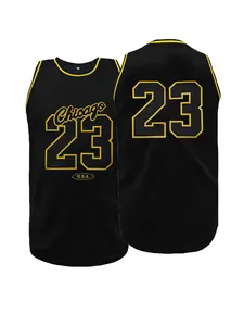 Men's Embroidered Basketball Jersey,Embroidery Jersey,Regular Fit Casual Sleeveless Round Neck Basketball Vest,Chicago #23 Sportswear,Men's Summer Clothes for Training Competition, Sports Top, Gym Workout Tops, Athletic Tops