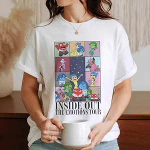 Inside Out Friends Tour Shirt, Funny Character Cartoon Movie, Joy Disgust Fear Sadness Anger Tee, All The Feels Tour Shirt, Inside Out Shirt