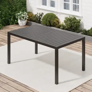 Expandable Outdoor Dining Table for 4 to 8 People, Extendable Patio Table for Deck, Backyard, Lawn, Poolside
