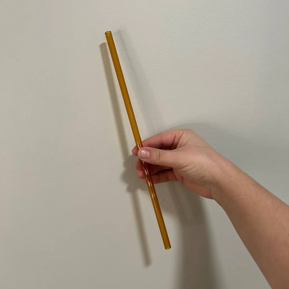 Straight Orange glass straw for 40oz cups